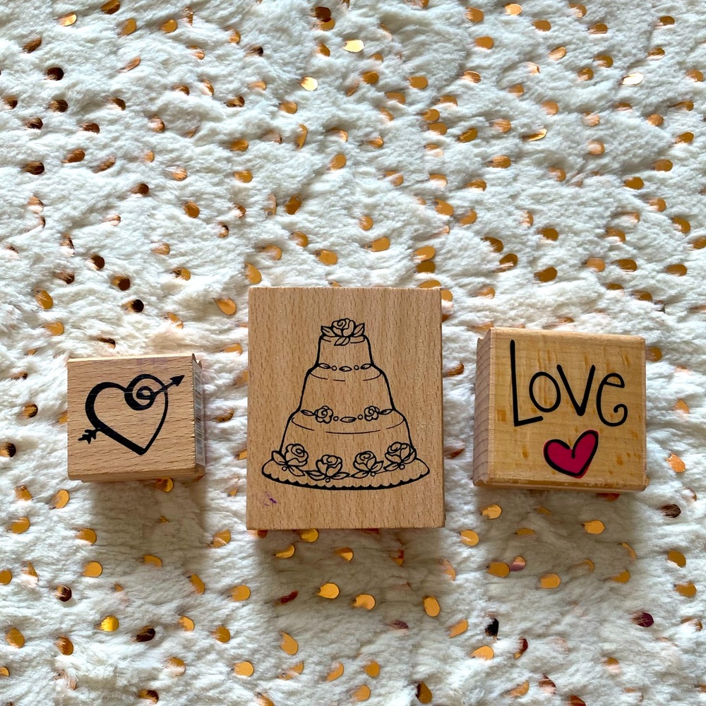 Wedding Love Stamps. New! 1 slightly used. Crafting. Cards. Art.